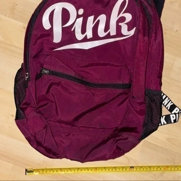 Victoria's Secret PINK Campus Backpack Black Orchid White Logo gently preloved - Picture 7 of 11